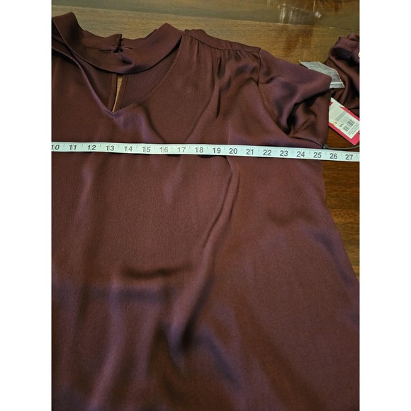 Vince Camuto Blouse Womens Plus 3X Keyhole Tunic Pleated Top Plus Size Fashion - Picture 14 of 16